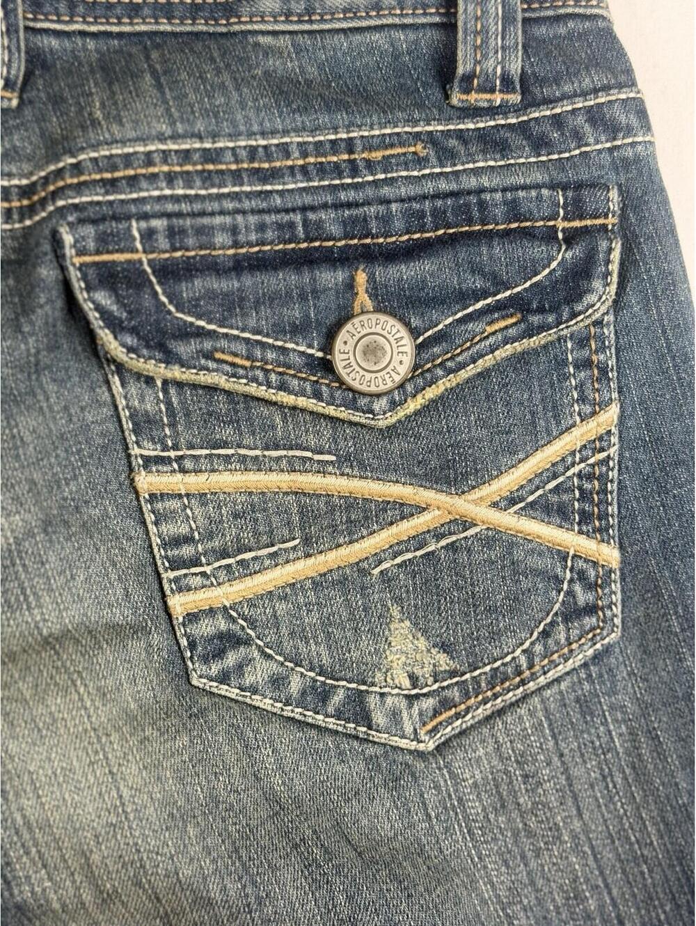 👖✨ Y2K Aeropostale Chelsea Bootcut Jeans 3/4 Short ✨👖 - Picture 10 of 16